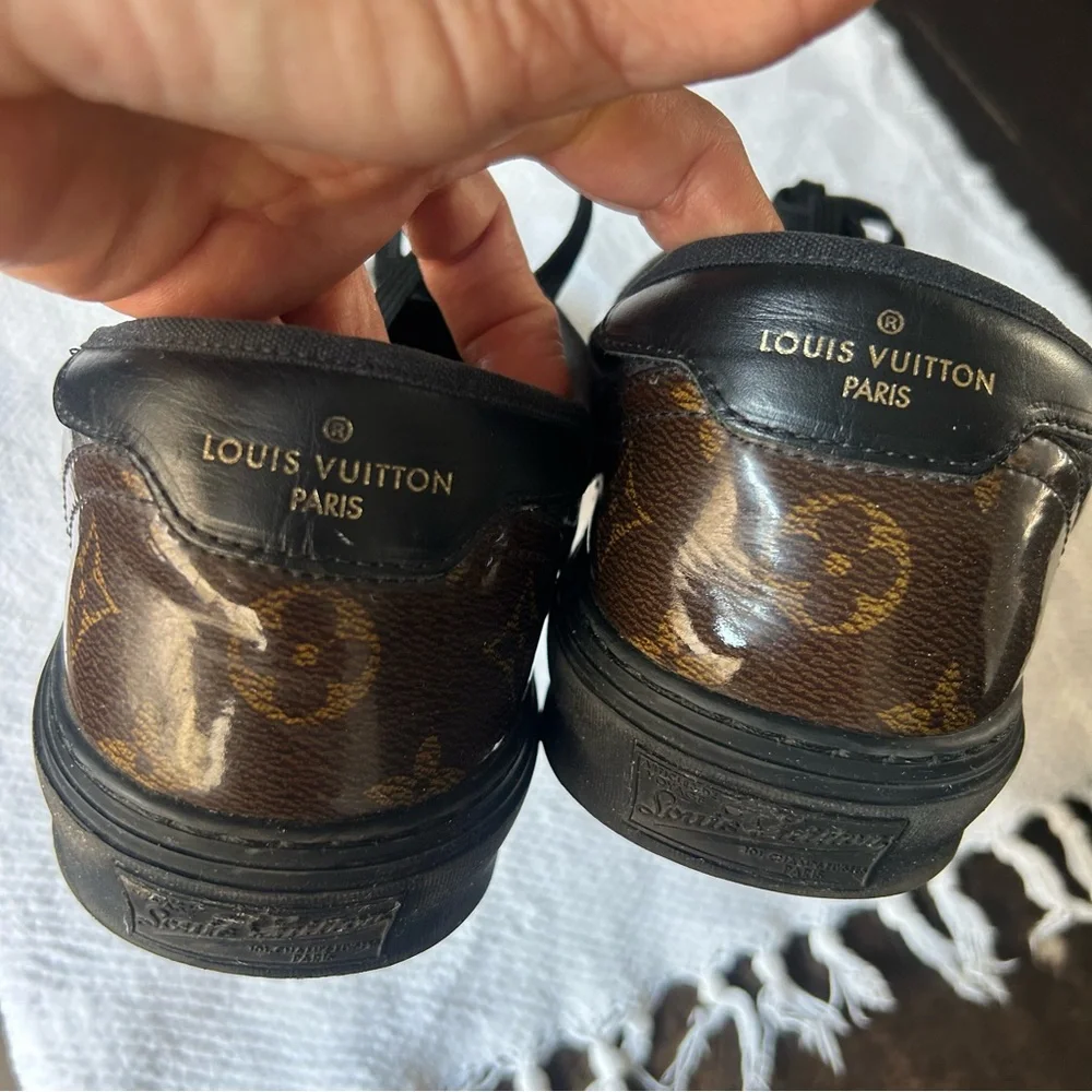 Louis Vuitton Brown Sneakers with Monogram Design